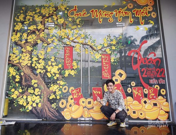 vẽ tranh kính tết 2022