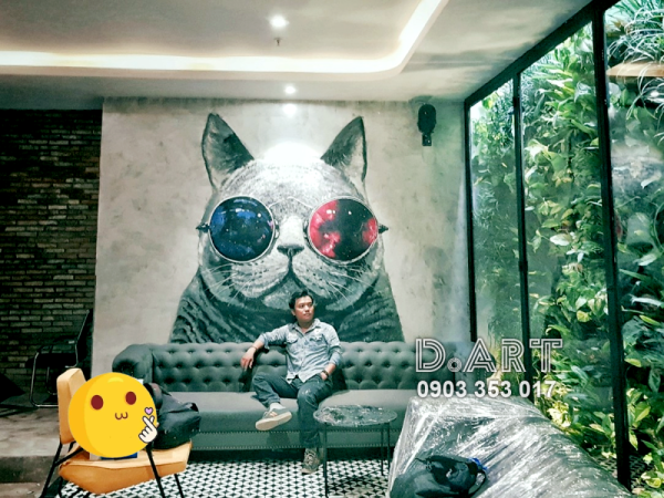 ve tranh tường tư gia