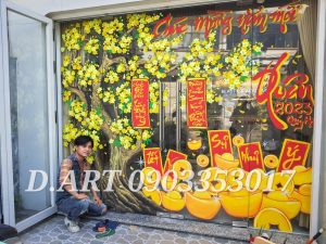 Vẽ Tranh Kính Tết Đẹp 2024