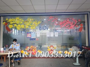 Vẽ Kính Tết Cành Mai Cành Đào