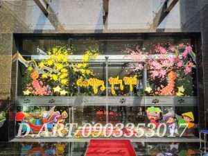 Vẽ Kính Tết Cành Mai Cành Đào