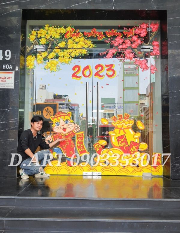 Vẽ Kính Tết Giáp Thìn 2024