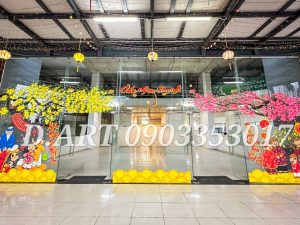 Vẽ kính Tết Hoa Mai Hoa Đào